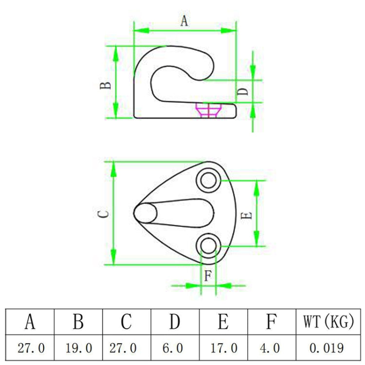 3 PCS 316 Stainless Steel Yacht Fender Hook Coat Hook with 2 x 2.9x13 Screws