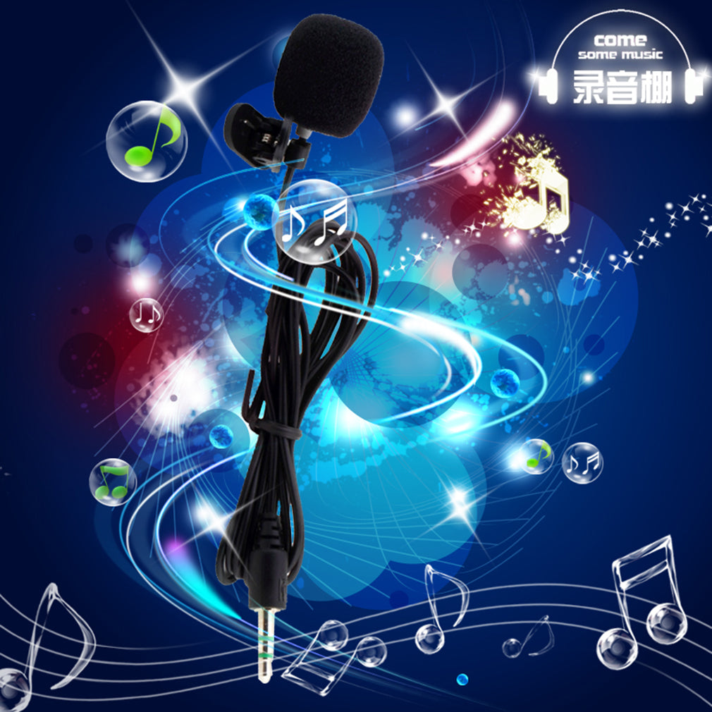 Portable Mini 3.5mm Tie Lapel Lavalier Clip Microphone for Lectures Teaching