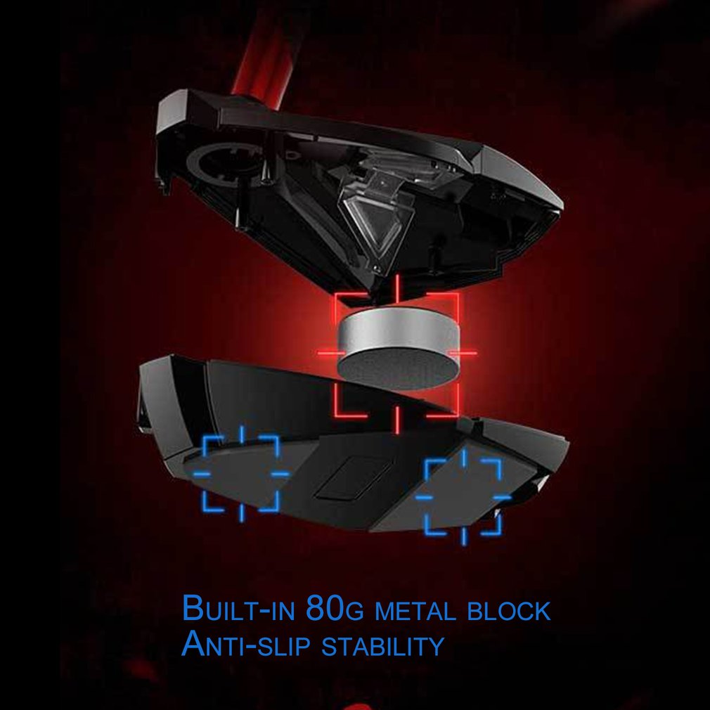 Desktop USB Gaming Computer Multimedia Microphone with Stand for Laptop, PC - Black / Red