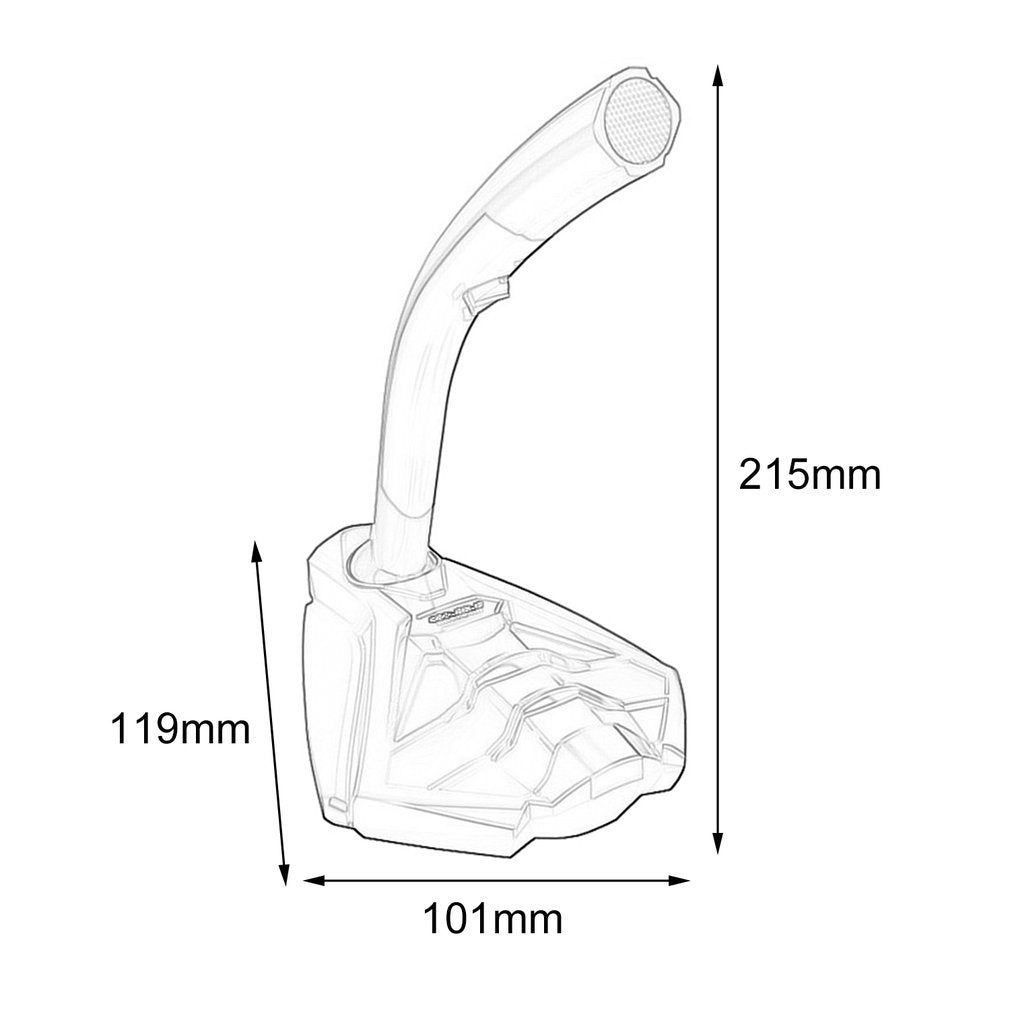 Desktop USB Gaming Computer Multimedia Microphone with Stand for Laptop, PC - Black / Red