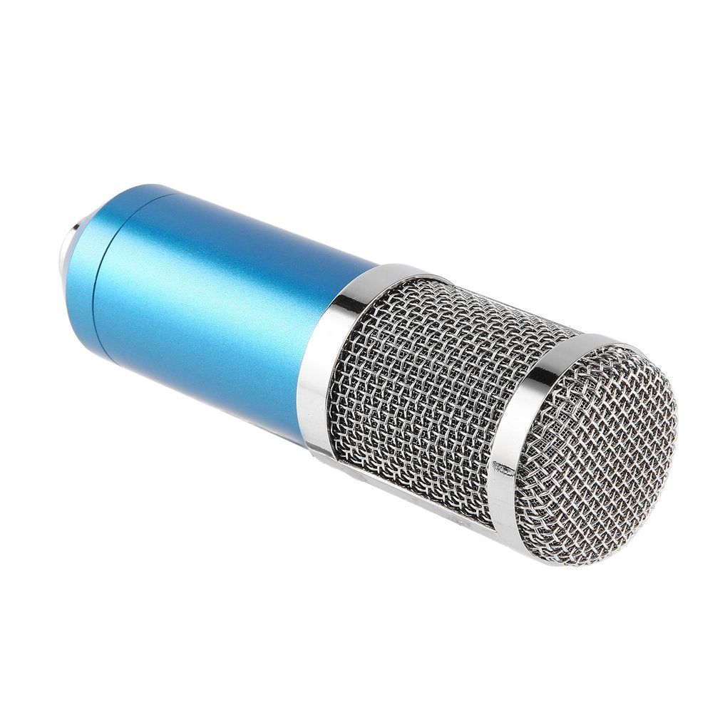BM-800 Professional Studio Recording Broadcasting Condenser Microphone with Shockproof Mount - Blue / Silver