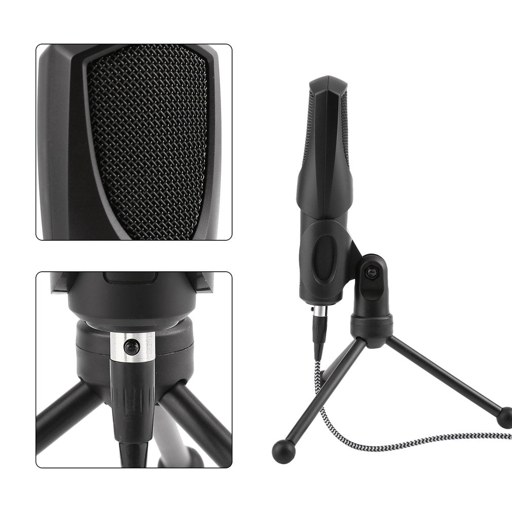 Q3 USB Condenser Sound Podcast Plug & Play Studio Microphone for PC Laptop