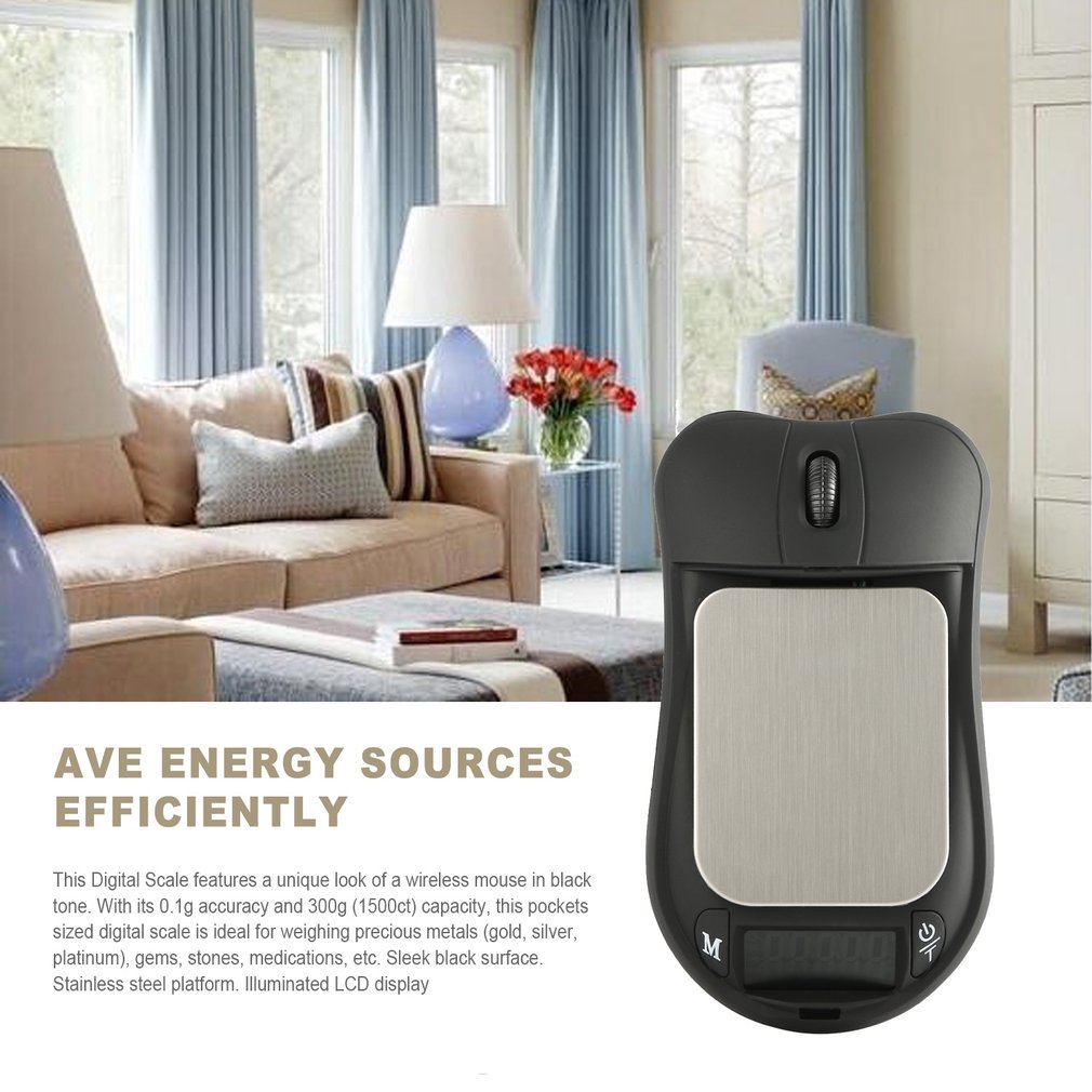 300g/0.01g Mini Mouse Style Scale Digital Gram Precise Jewelry Scale