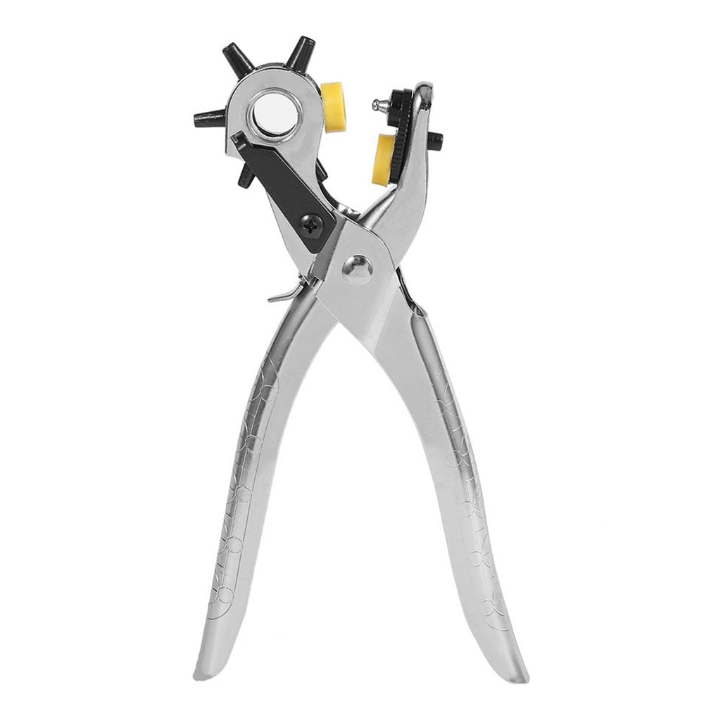 Multifunctional Hole Puncher Handle Punch Eyelet Plier with 5 Different Hole Sizes