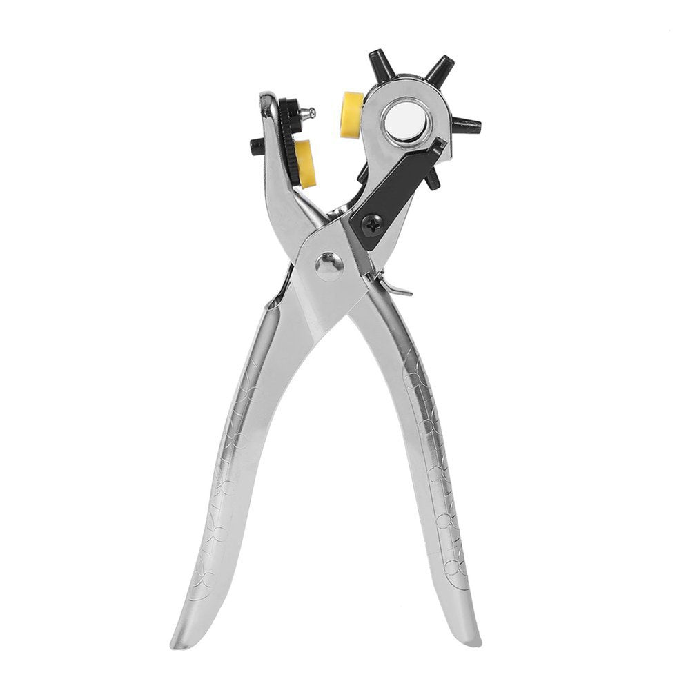 Multifunctional Hole Puncher Handle Punch Eyelet Plier with 5 Different Hole Sizes