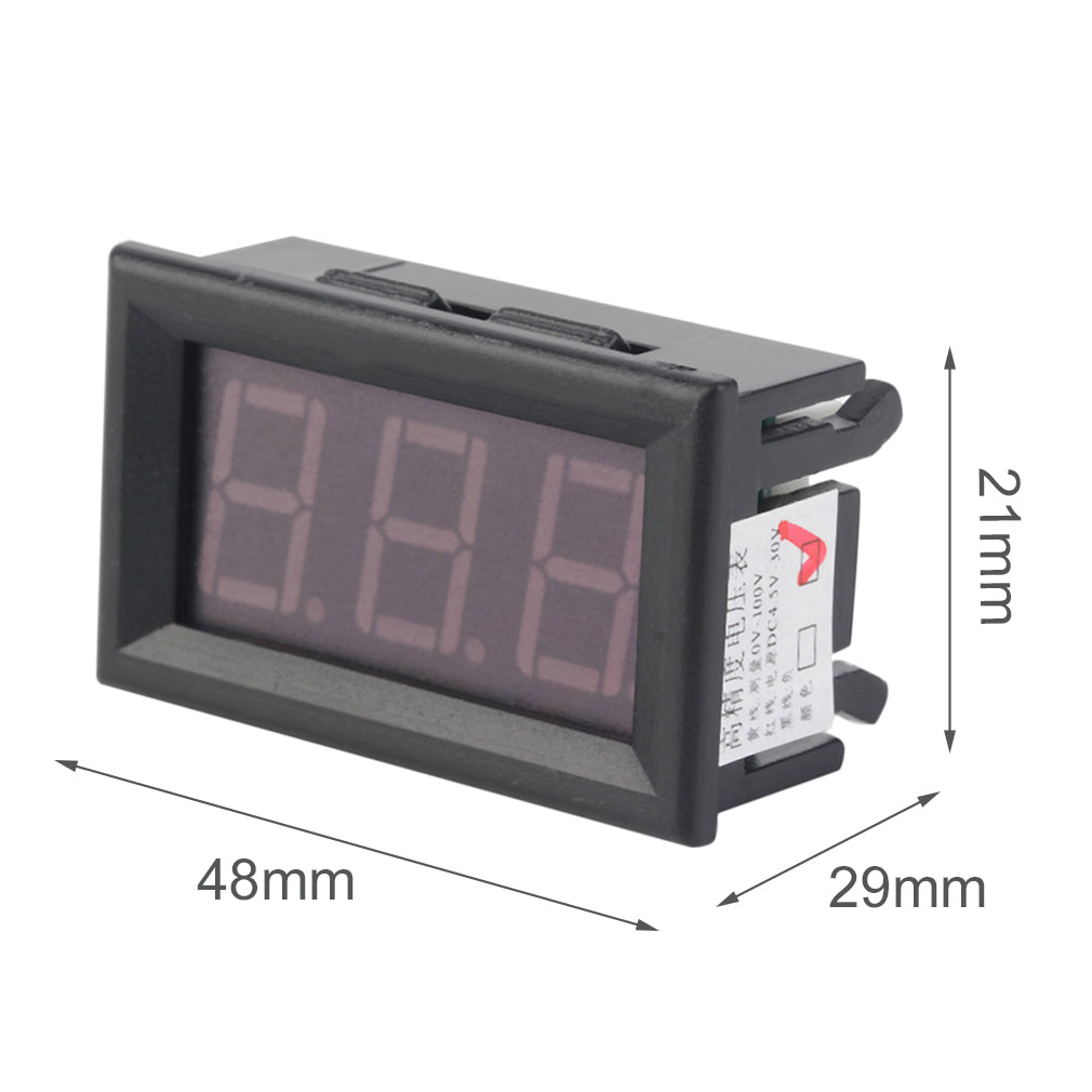 Mini Digital Voltmeter 0-100V Red LED Vehicles Motor Voltage Panel Meter