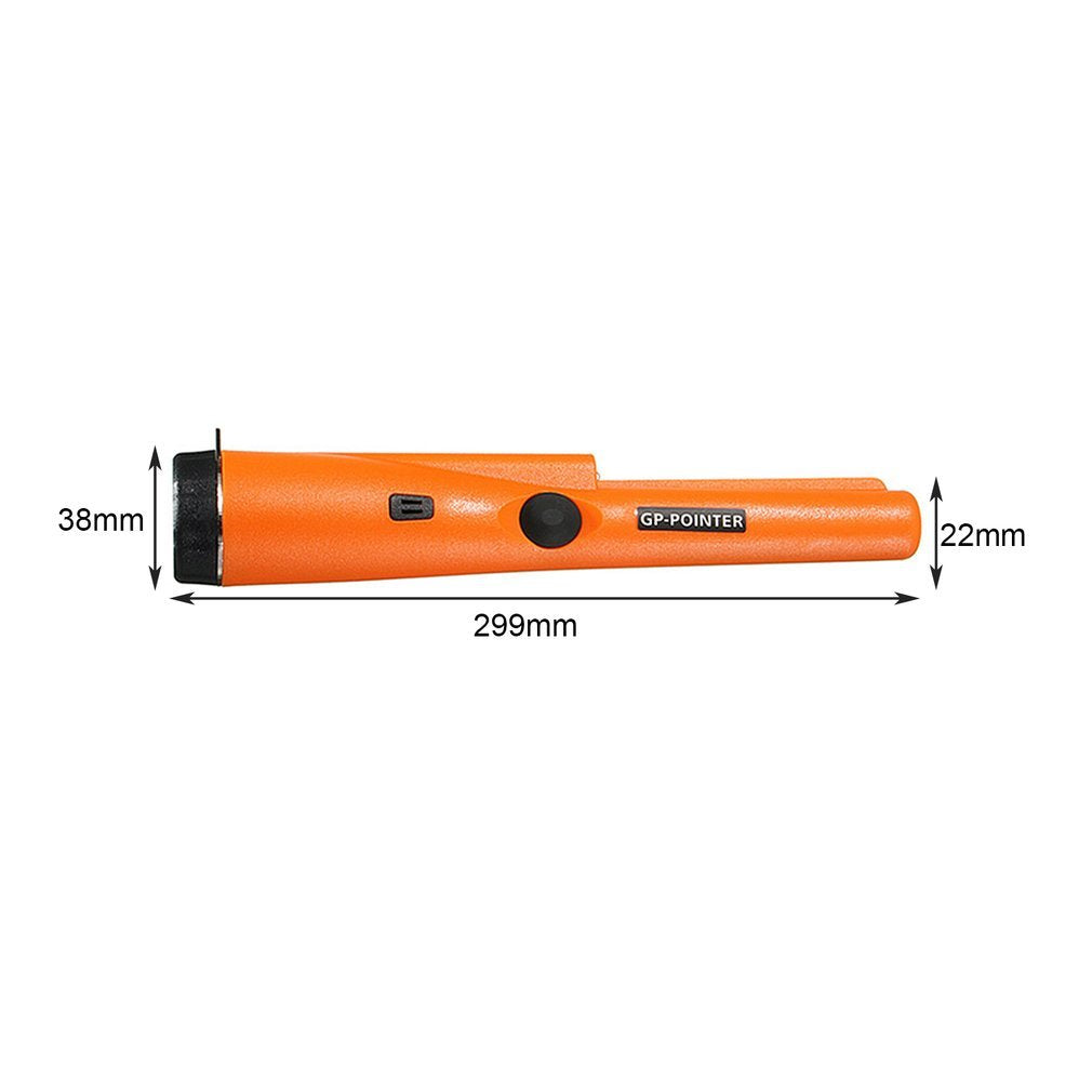 Professional Pinpointing Sensitive Pointer Hand Held Metal Gold Detector - Orange