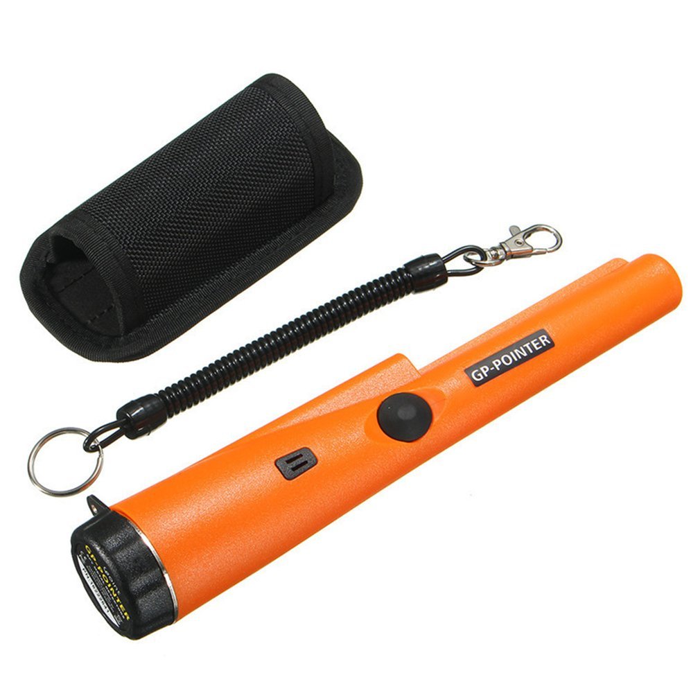 Professional Pinpointing Sensitive Pointer Hand Held Metal Gold Detector - Orange