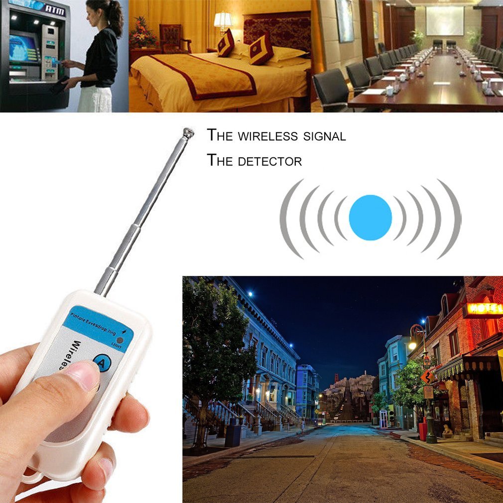 Wireless Signal Detector Radio Frequency Device Finder With Retractable Aerial