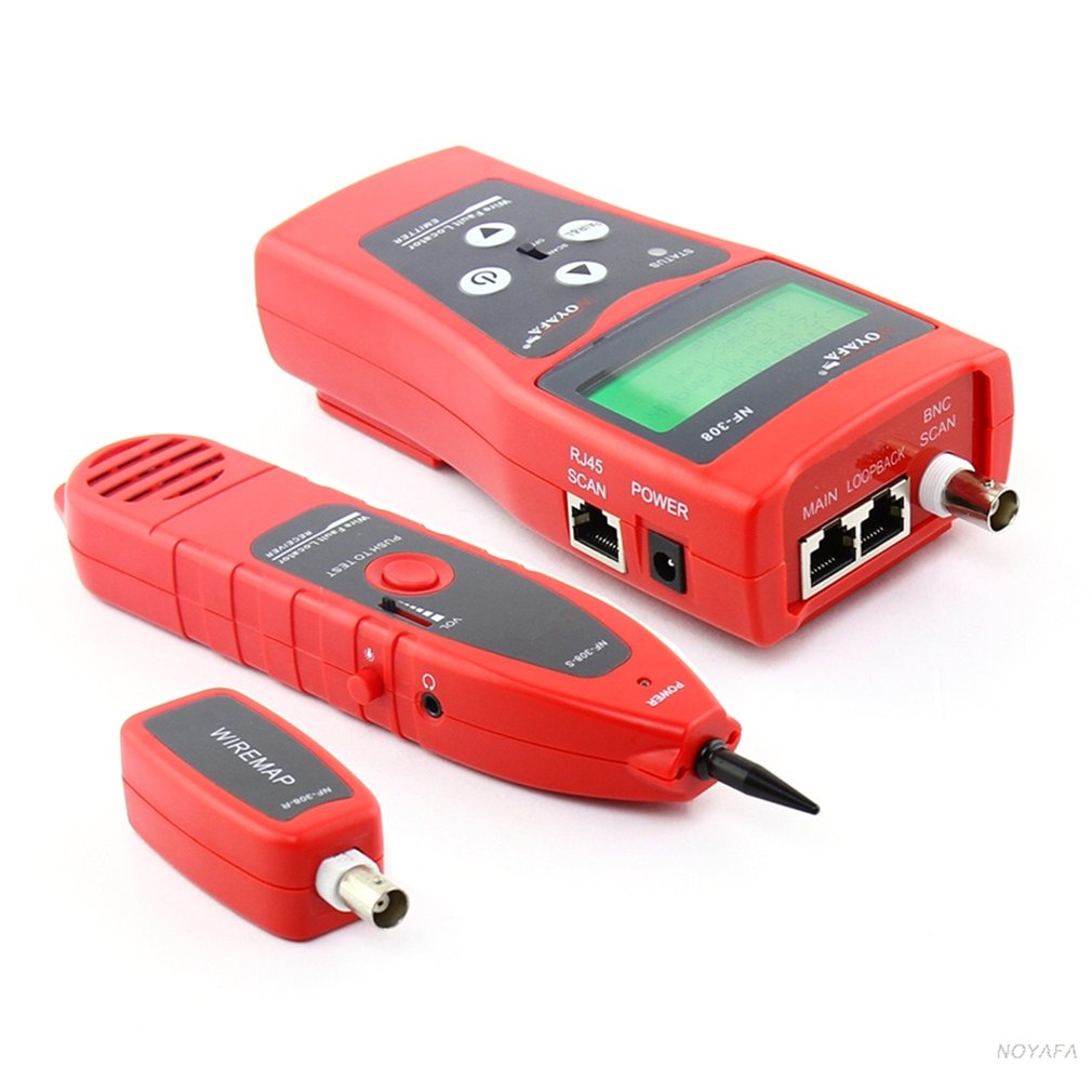 NOYAFA NF-308 Multipurpose LCD Display Network Cable Tester Line Finder - Red