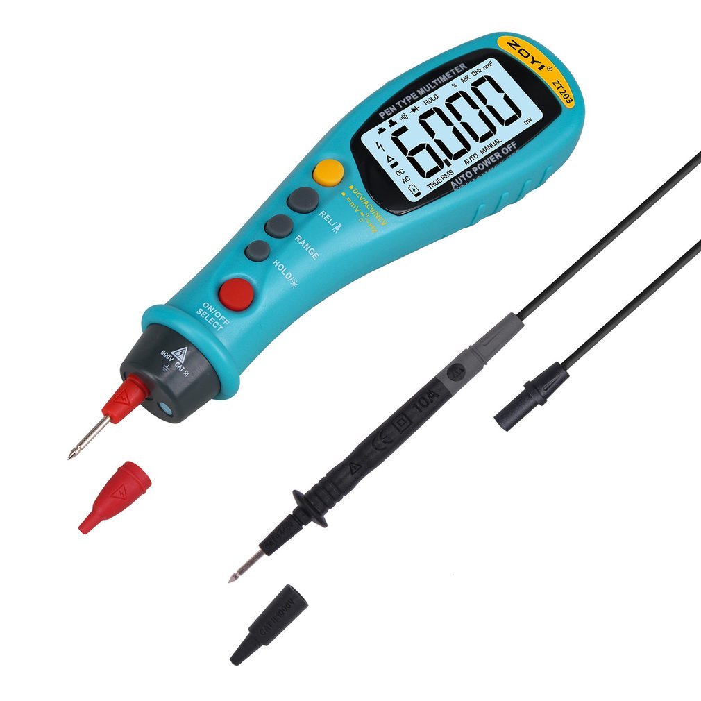 ZT203 6000 Counts Digital Multimeter AC DC Voltmeter Tester Portable Meter