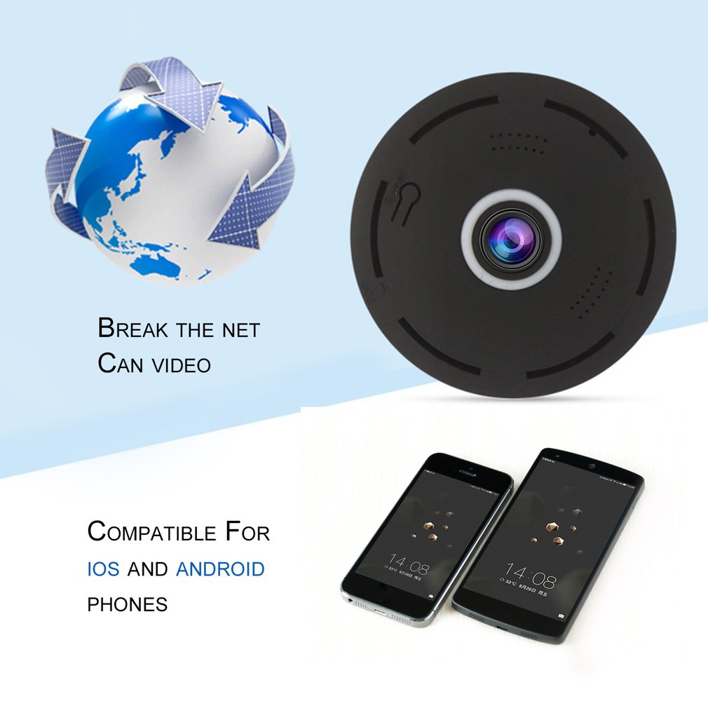 360 Degree Full View Mini Camera Home WiFi 2 Million Smart Panoramic Camera