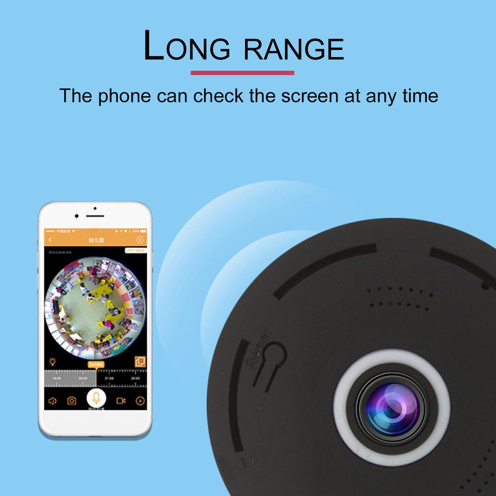 360 Degree Full View Mini Camera Home WiFi 2 Million Smart Panoramic Camera