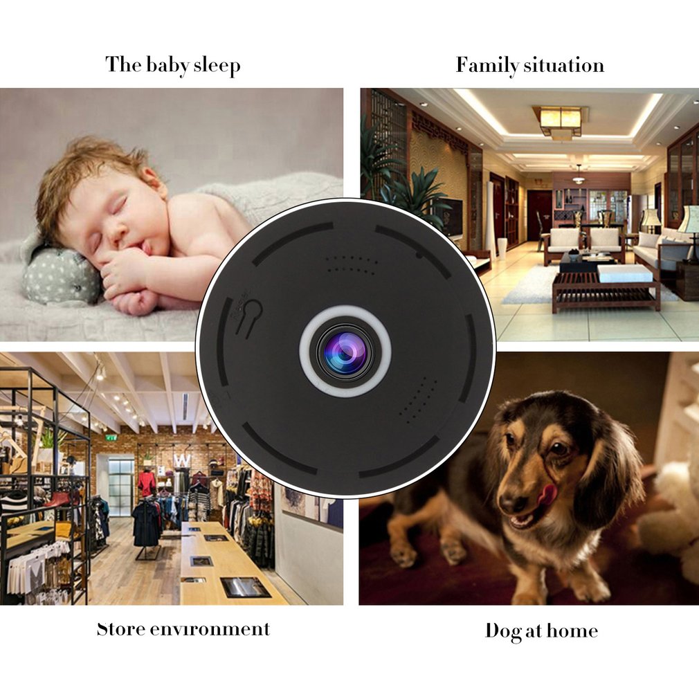 360 Degree Full View Mini Camera Home WiFi 2 Million Smart Panoramic Camera