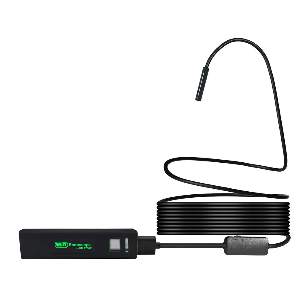 3.5m 1200P HD WiFi Inspection Camera Endoscope Waterproof 8mm 8 LED Lens Tube - Soft Wire