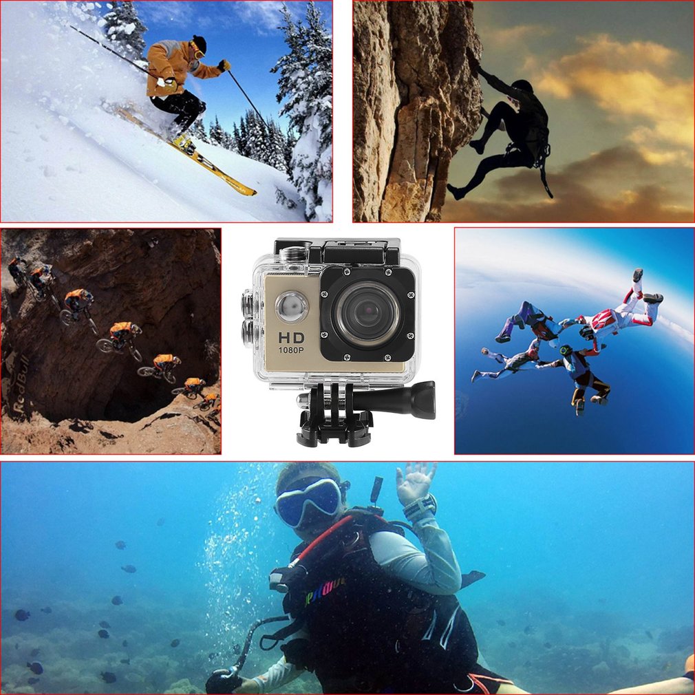 SJ4000(X2H) 2.0 inch HD Sports Camera Action Camera DV Video 1080P 12MP - Gold