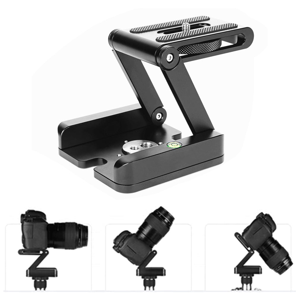 Folding Z Type Stand Holder Professional Tripod Kit Flex Tilt Head Pan