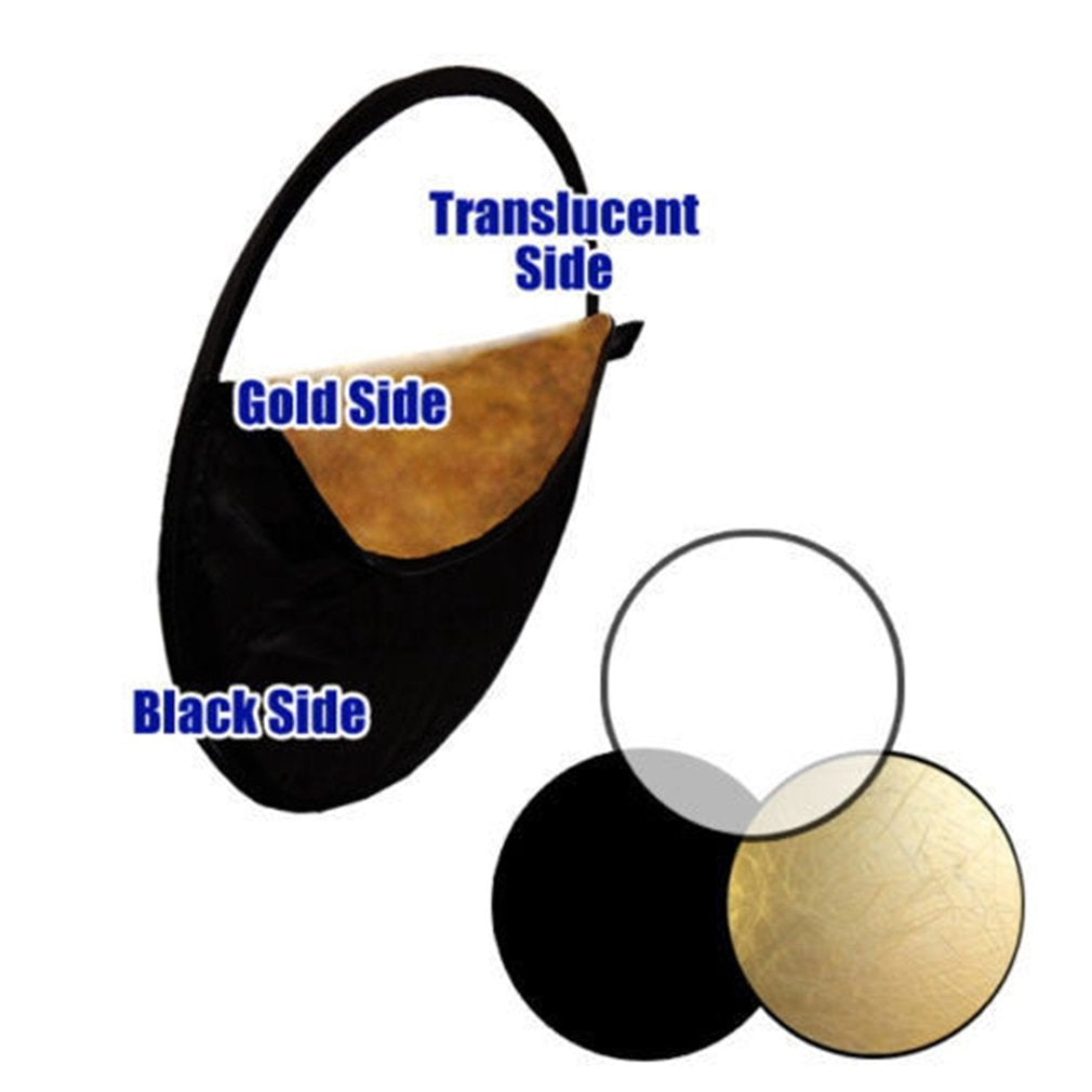 60cm 5 in 1 Round Photography Studio Light Reflector Collapsible Disc Reflector Set