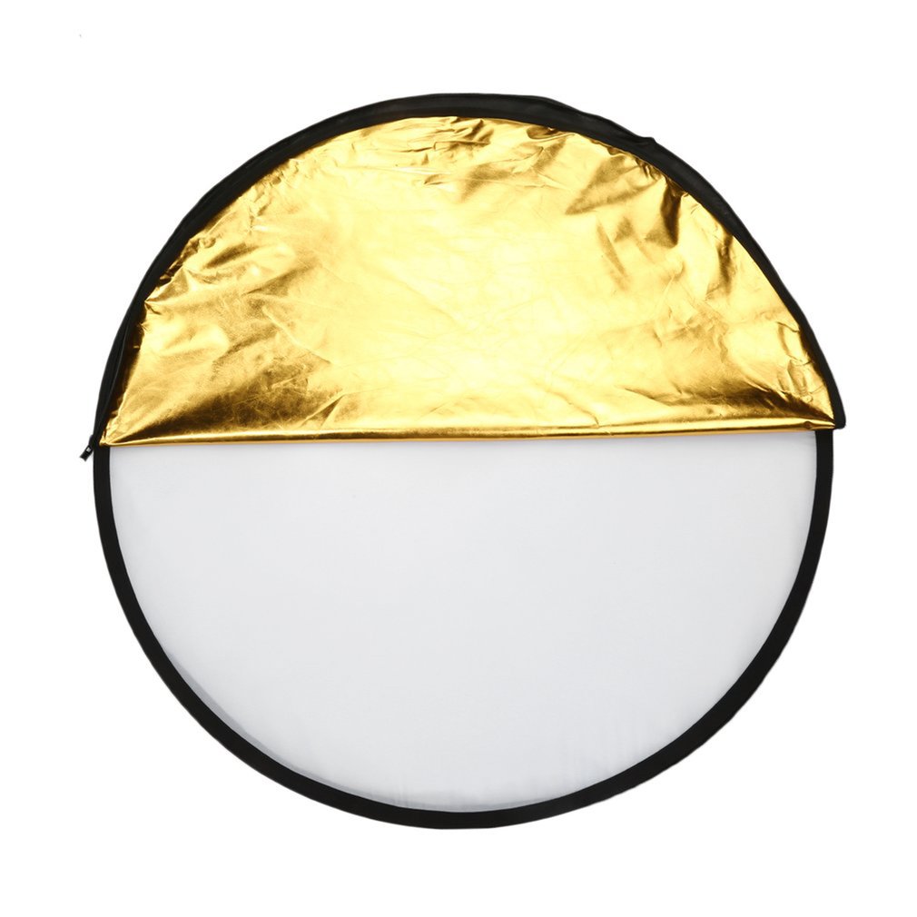 Round 5 in 1 Photography Studio Light Mulit Collapsible Photographic Reflector Disc - Silver