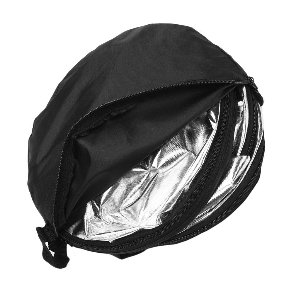 Round 5 in 1 Photography Studio Light Mulit Collapsible Photographic Reflector Disc - Silver