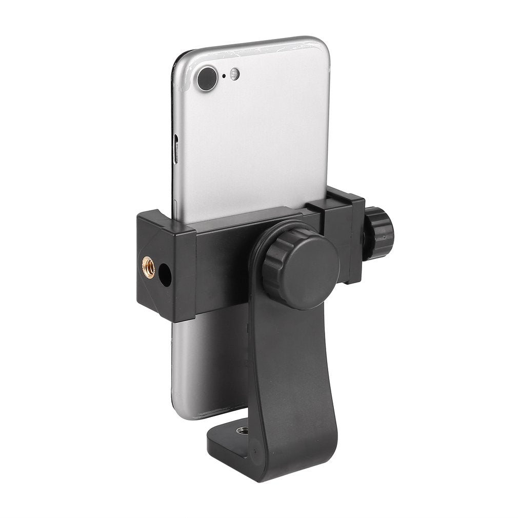 Universal Tripod Mount Clip Bracket Holder for iPhone Samsung Xiaomi Huawei Etc, Clamp Width: 58mm-100mm