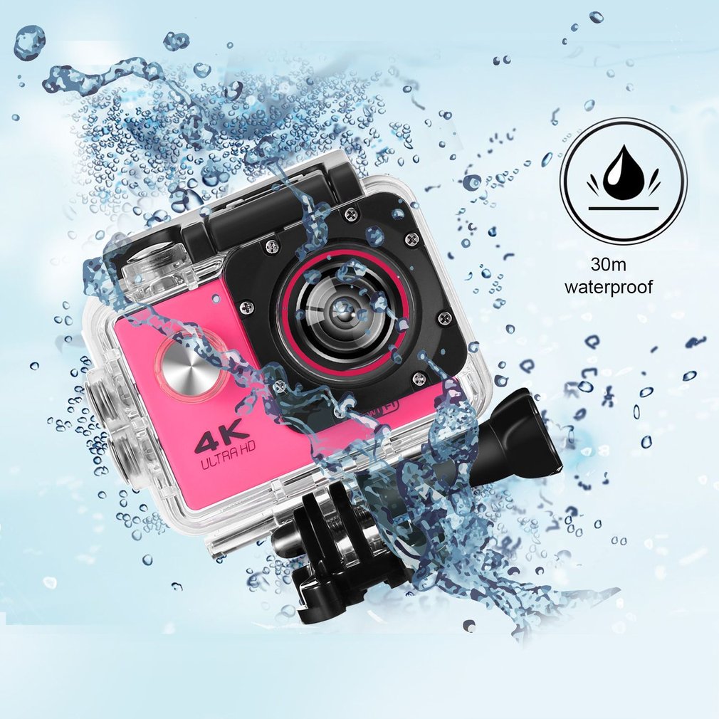 SJ60 2.0-inch LCD Waterproof 4K Wifi HD 1080P Sports Camera Camcorder - Rose
