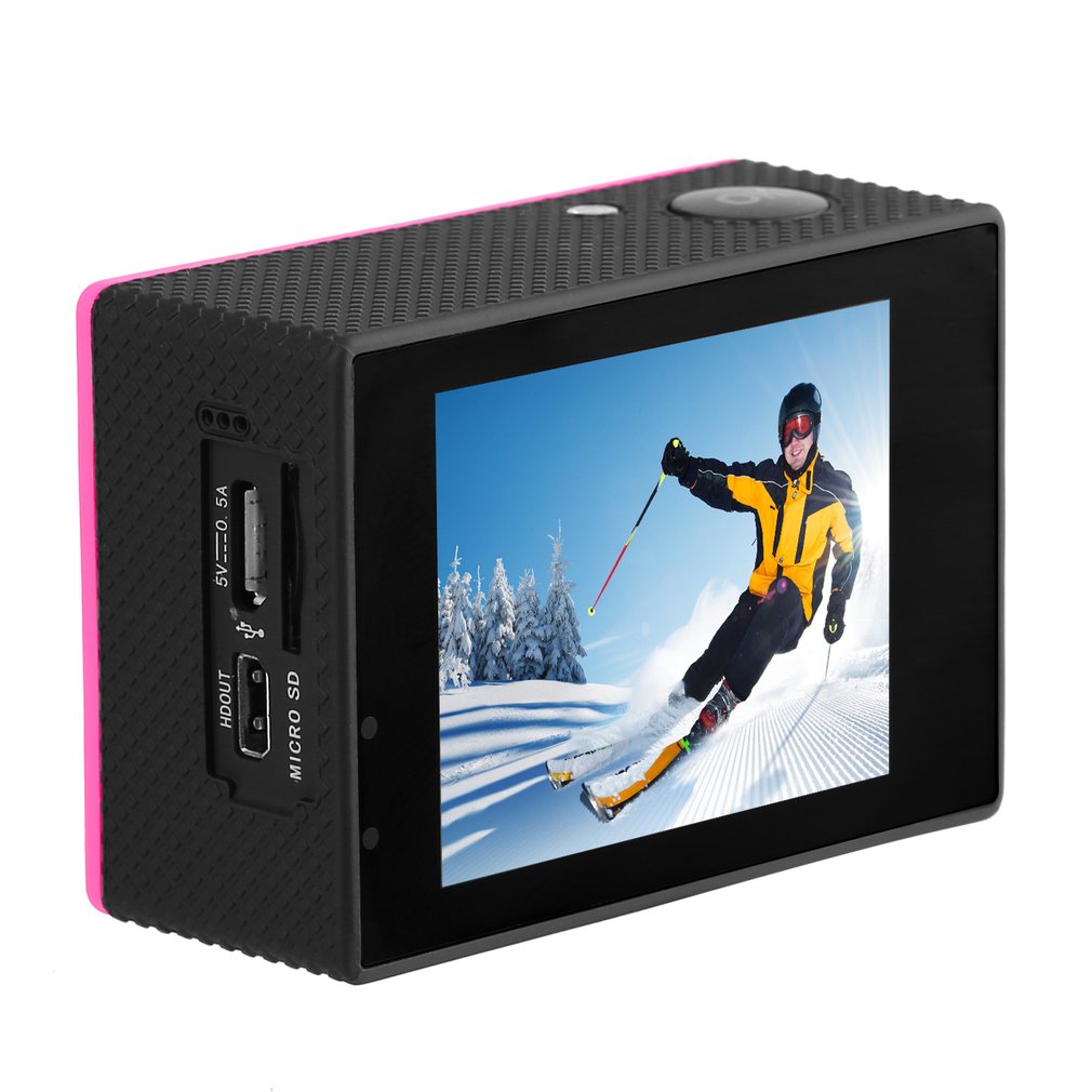 SJ60 2.0-inch LCD Waterproof 4K Wifi HD 1080P Sports Camera Camcorder - Rose
