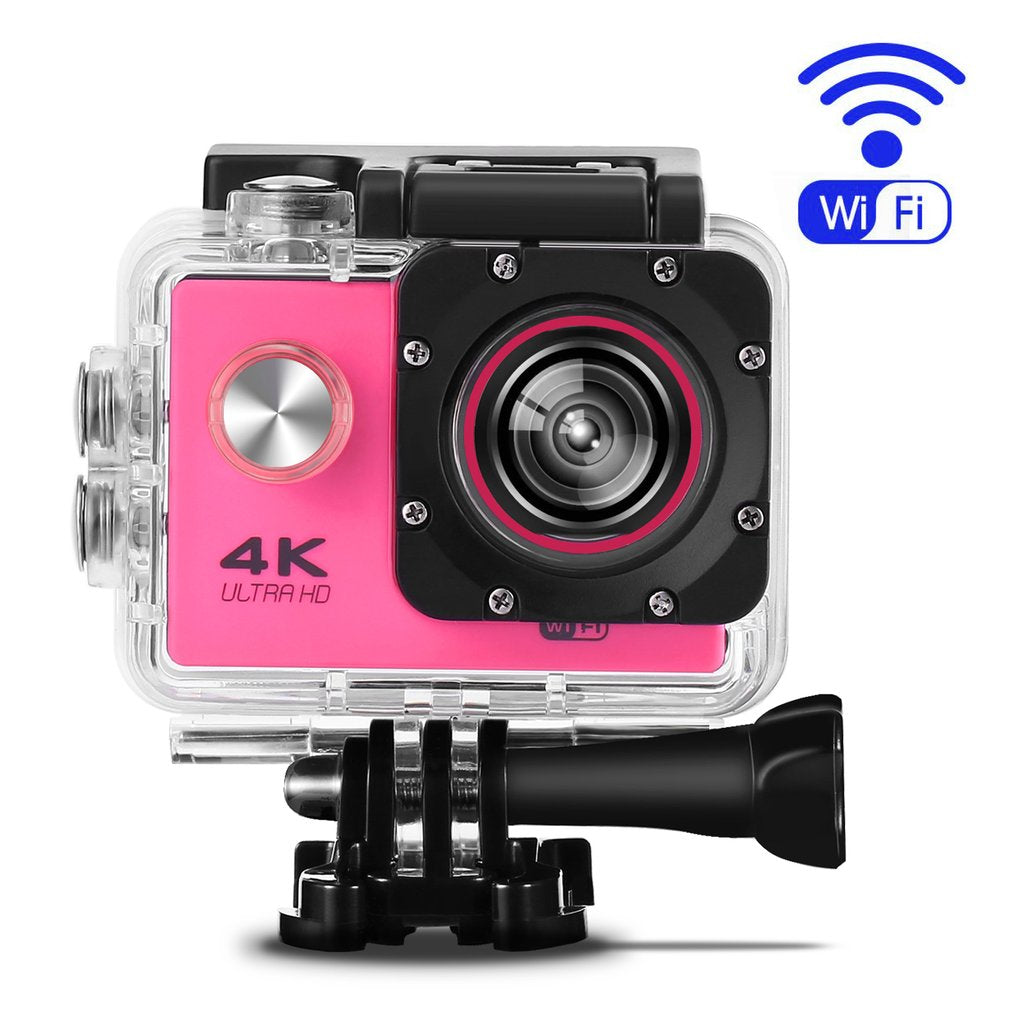 SJ60 2.0-inch LCD Waterproof 4K Wifi HD 1080P Sports Camera Camcorder - Rose