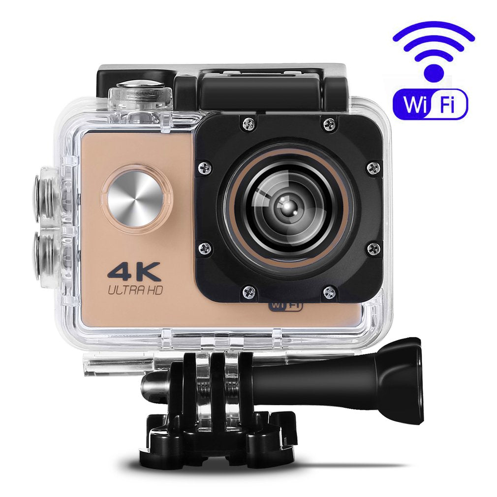 SJ60 2.0-inch LCD 1080P Sports Camera Waterproof 4K Wifi HD Camcorder - Gold