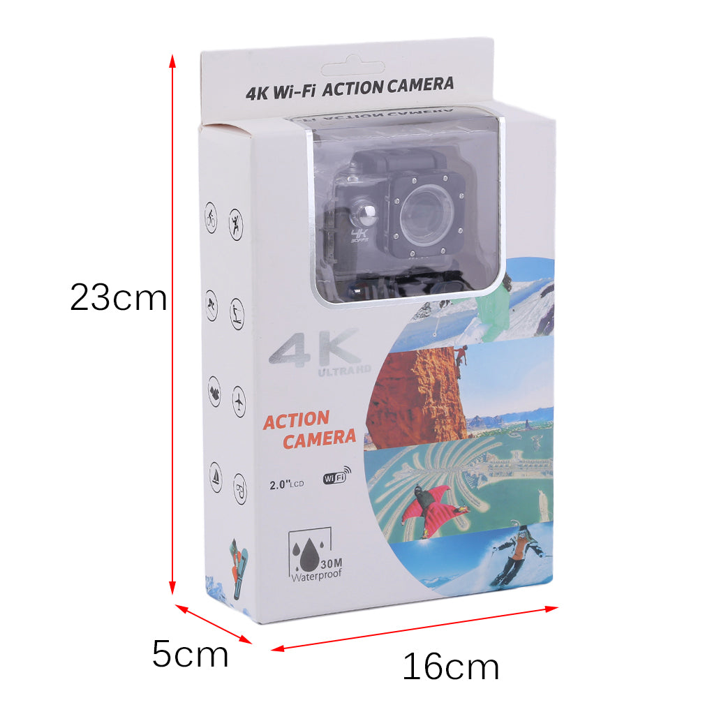 EK7000 Professional Action Camera Set Ultra HD Wireless Sports Action Camera - Silver