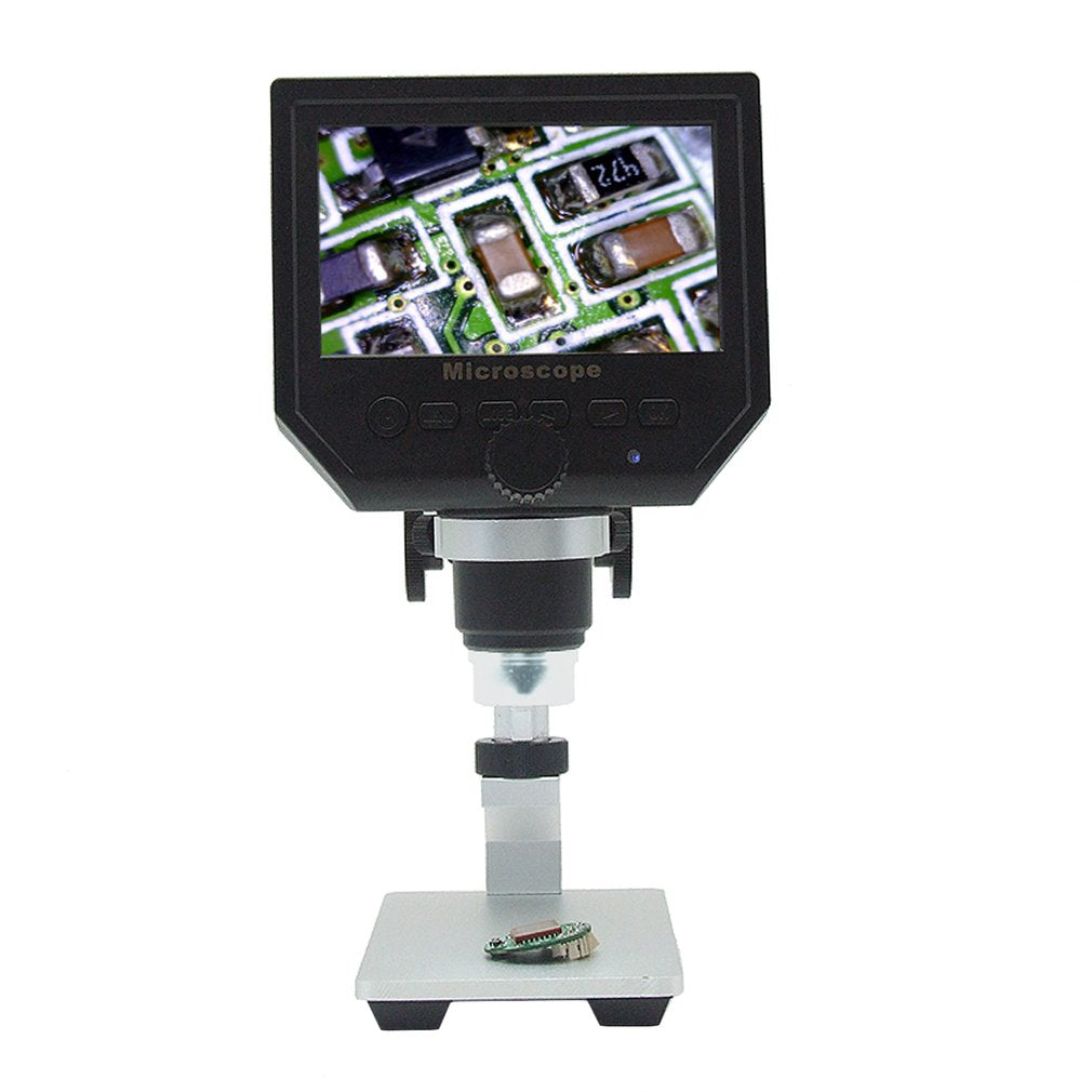 HD 3.6MP CCD 4.3" OLED Screen Display 600X Digital Microscope with Metal Bracket