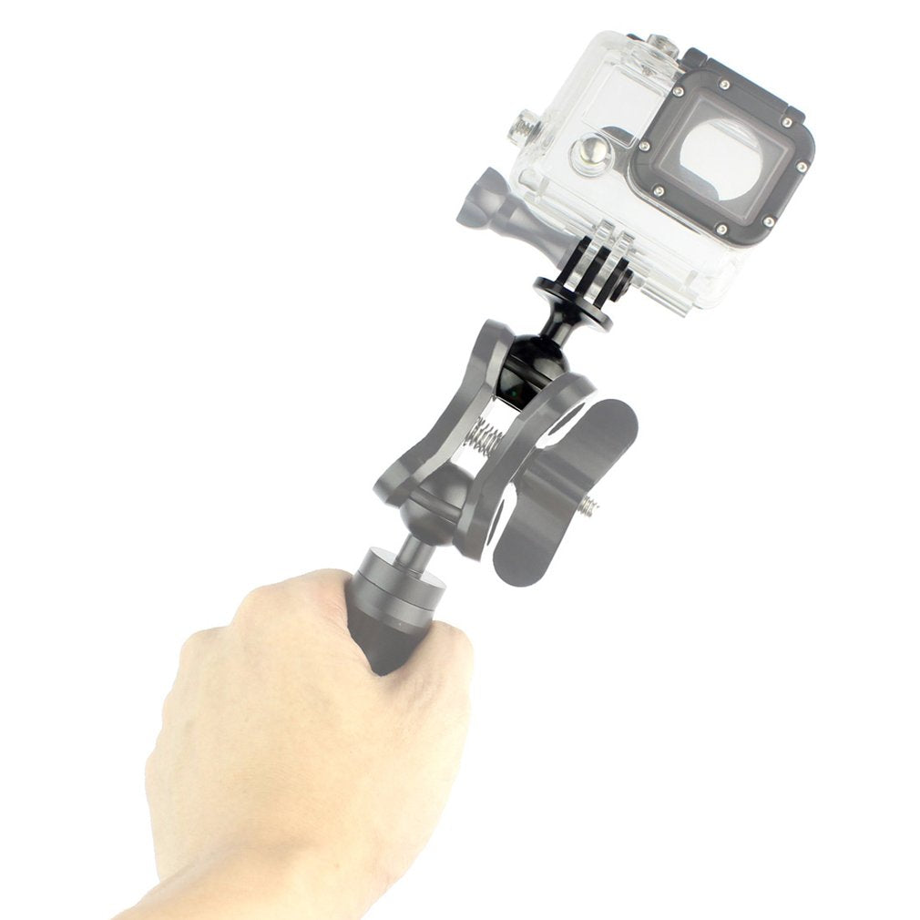 Aluminum Alloy Ball Head Camera Tripod Holder Bracket Ball Adapter for GoPro - Black