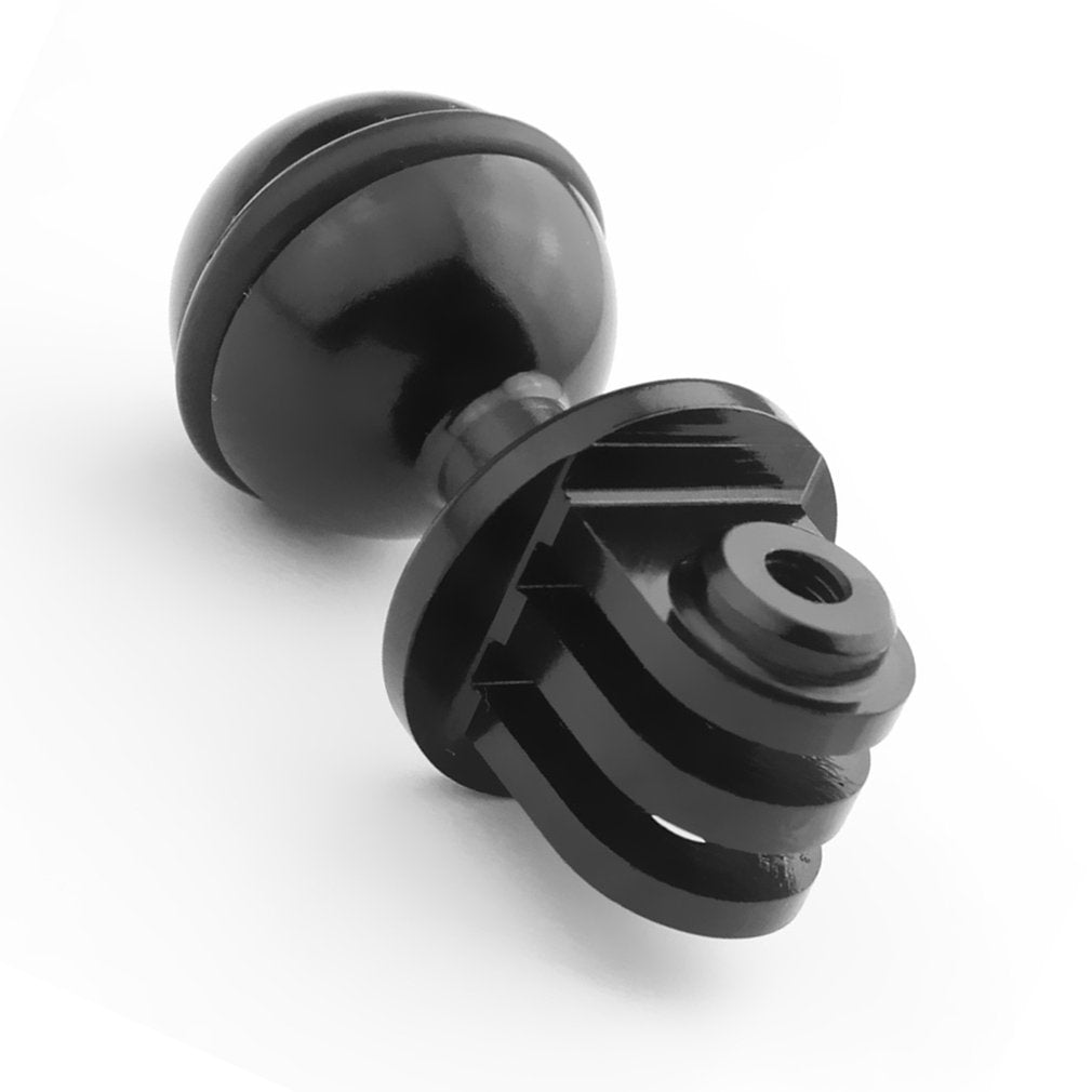 Aluminum Alloy Ball Head Camera Tripod Holder Bracket Ball Adapter for GoPro - Black
