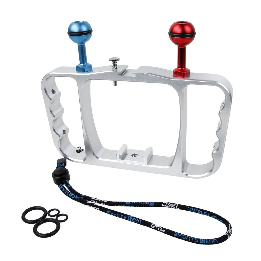 Diving Photography Bracket Aluminium Alloy Handheld Holder for Gopro Hero 3 - Silver