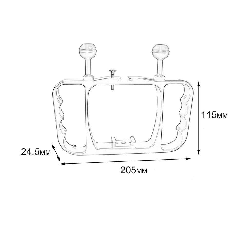 Diving Photography Bracket Aluminium Alloy Handheld Holder for Gopro Hero 3 - Silver