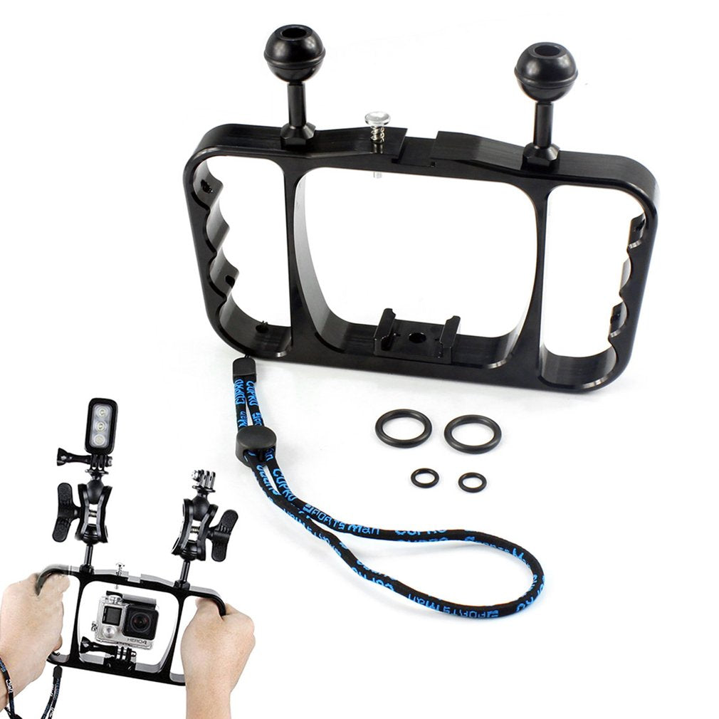 Diving Photography Bracket Aluminium Alloy Handheld Stand for Gopro Hero 3 - Black