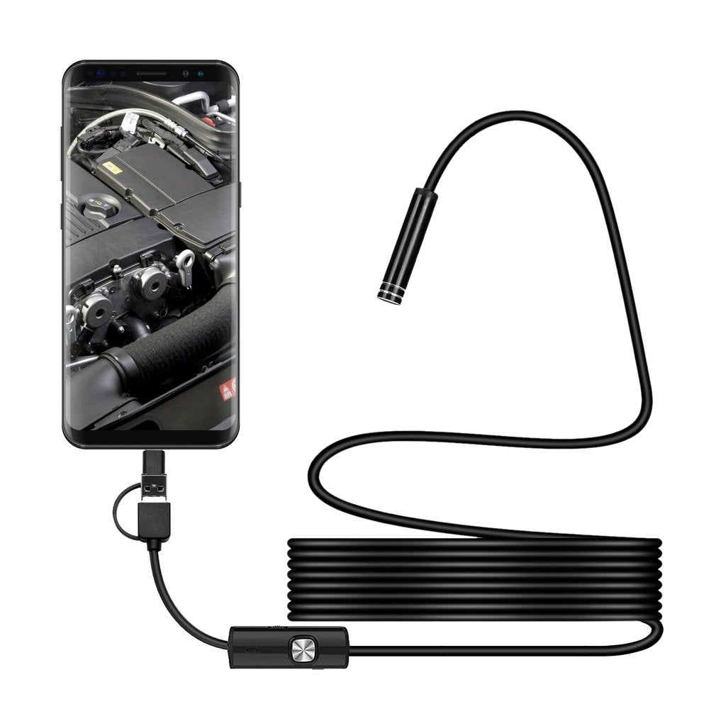 102 Android 5.5mm Micro USB + Type-C + USB 3-in-1 Waterproof Computer Endoscope - Cable Length: 3.5m