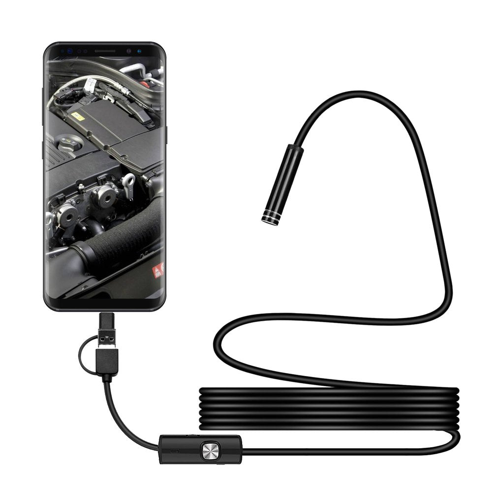 102 3 in 1 Micro USB Type-C USB HD Endoscope 5.5mm Waterproof Computer Endoscope - Cable Length: 2m