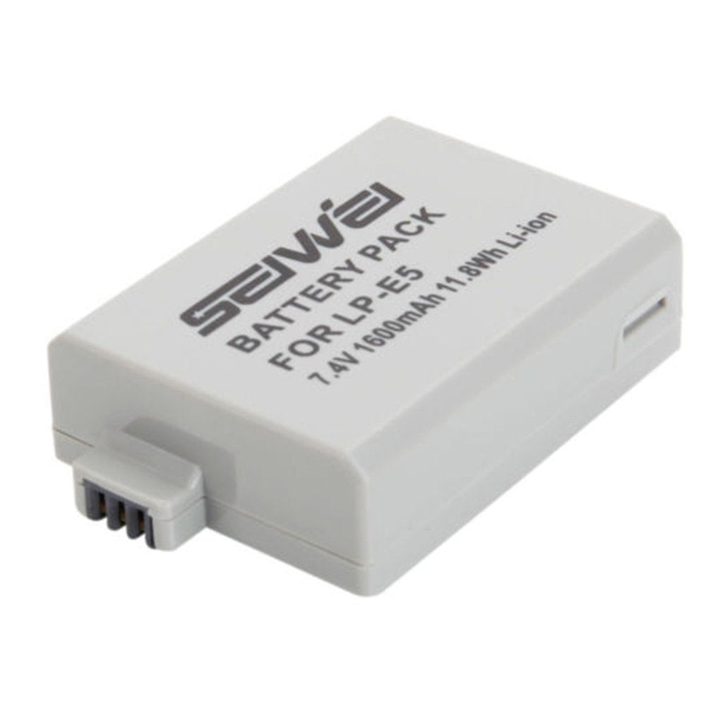 2PCS LP-E5 1600mAh Battery + LCD USB Dual Slot Charger Kit for Canon Digital Camera