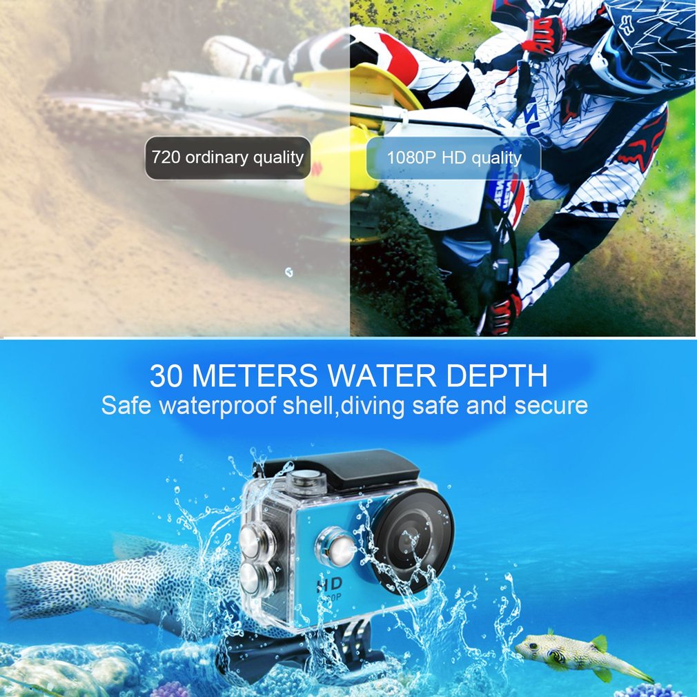 Mini A9 DV Waterproof 1080P Full HD Sport Action Camera Camcorder