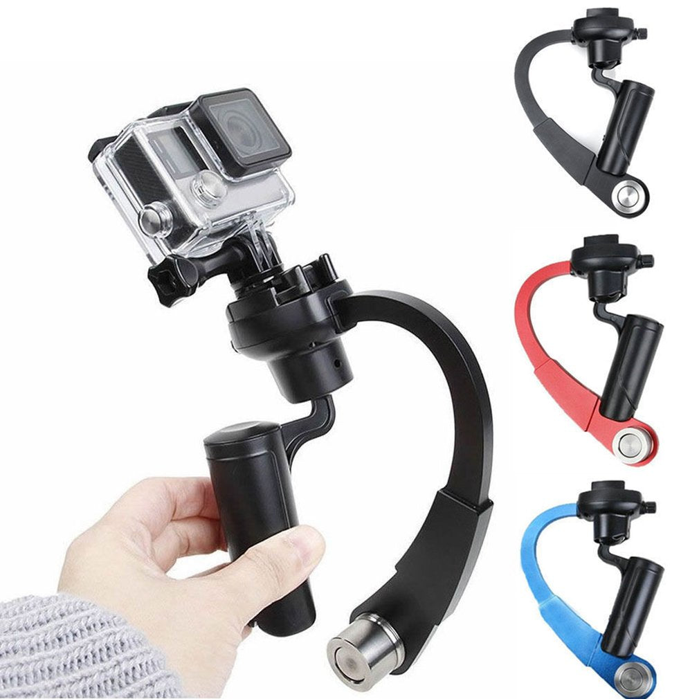 Bow-shaped Steadycam Hand Grip Handheld Video Shooting Stabilizer for GoPro - Blue
