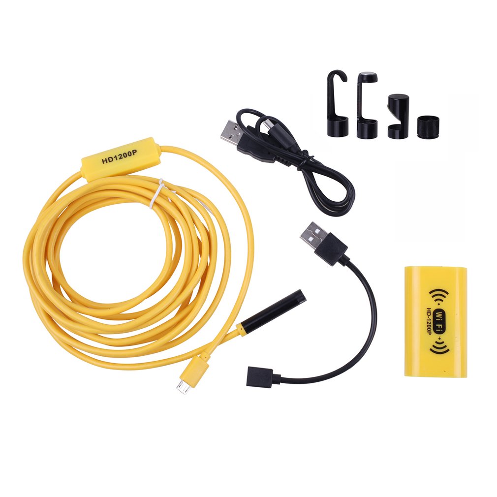 F130 HD 1200P Adjustable 8 LEDs Wifi Inspection Endoscope Camera 8.0mm IP68 Hard Cable - 2m