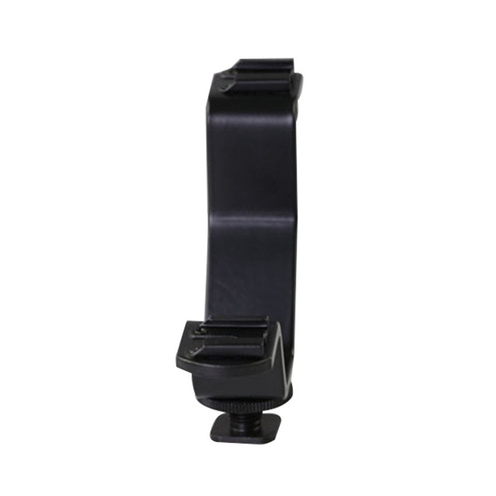 Multifunction Camera Triple Mount Hot Shoe V-shape Mount Bracket Triple for Monitors Microphones