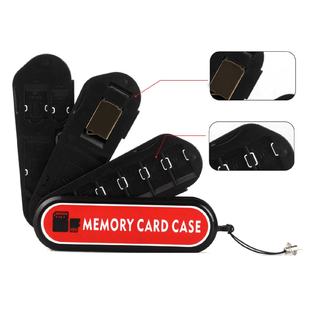 Waterproof Secure Digital Memory Card Case Army Knife Shaped Storage Holder