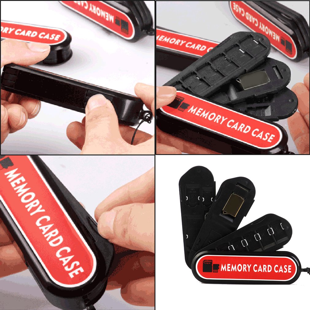 Waterproof Secure Digital Memory Card Case Army Knife Shaped Storage Holder