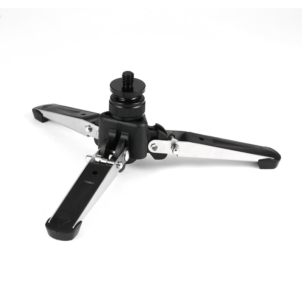 Portable 3/8 Screw Tripod Monopod Support Stand Base for Digital Camera - Black