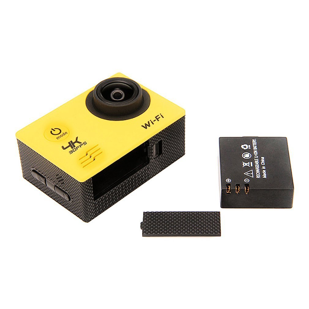 F60 4K Waterproof Wifi Action Camera 16MP 170 Degree Wide Angel Sports DV - Yellow / EU Plug