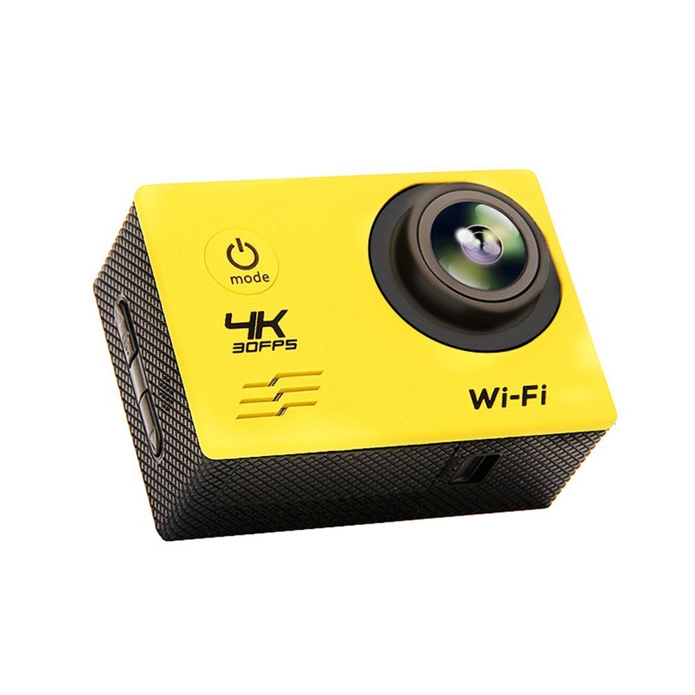 F60 4K Waterproof Wifi Action Camera 16MP 170 Degree Wide Angel Sports DV - Yellow / EU Plug