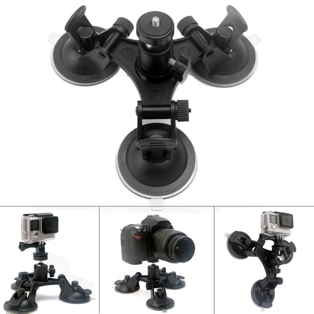 Tripod Suction Cup Mounts Glass Sucker for GoPro Hero / SJ Sport Camera