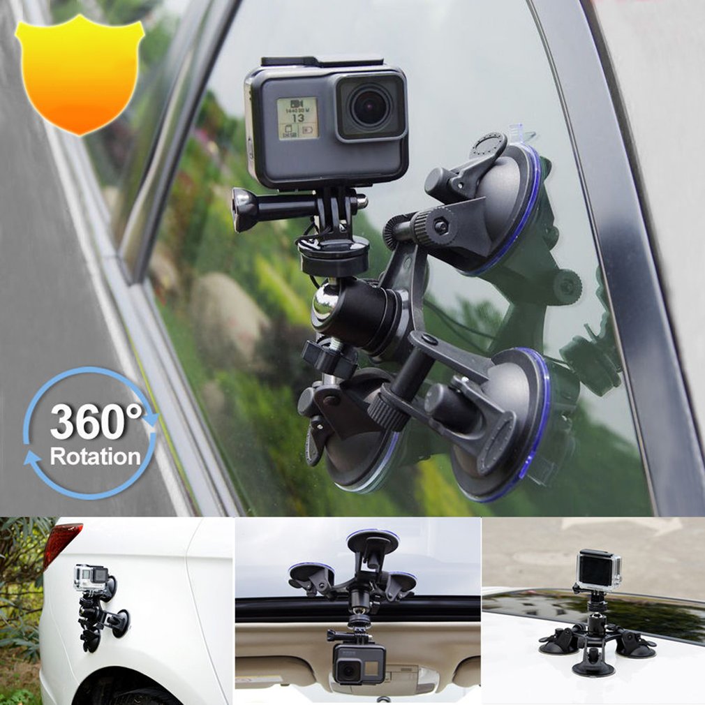 Tripod Suction Cup Mounts Glass Sucker for GoPro Hero / SJ Sport Camera